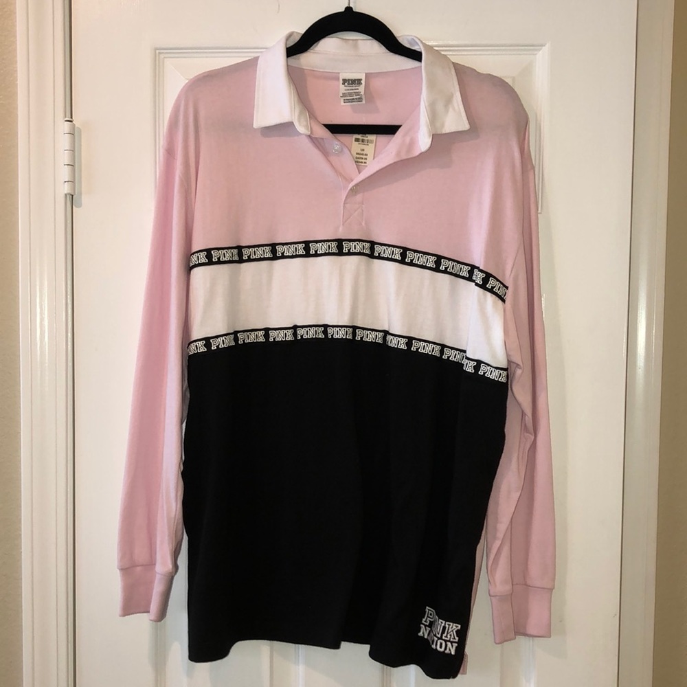 Women’s NWT Pink’s VS Collared Long Sleeved Polo